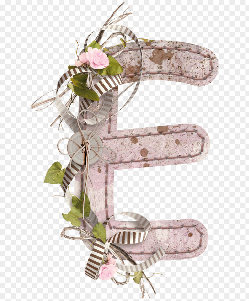 Floral Decoration Letter E Design Flower PNG