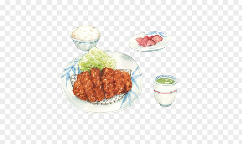 Fried Chicken Hand Painting Material Picture Japanese Cuisine Fusion Belgian Tonkatsu PNG