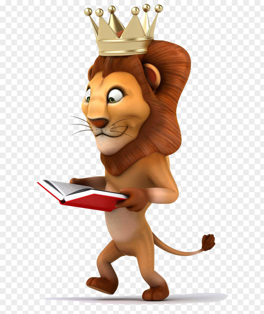 Lions Reading Lion Stock Photography Cartoon PNG