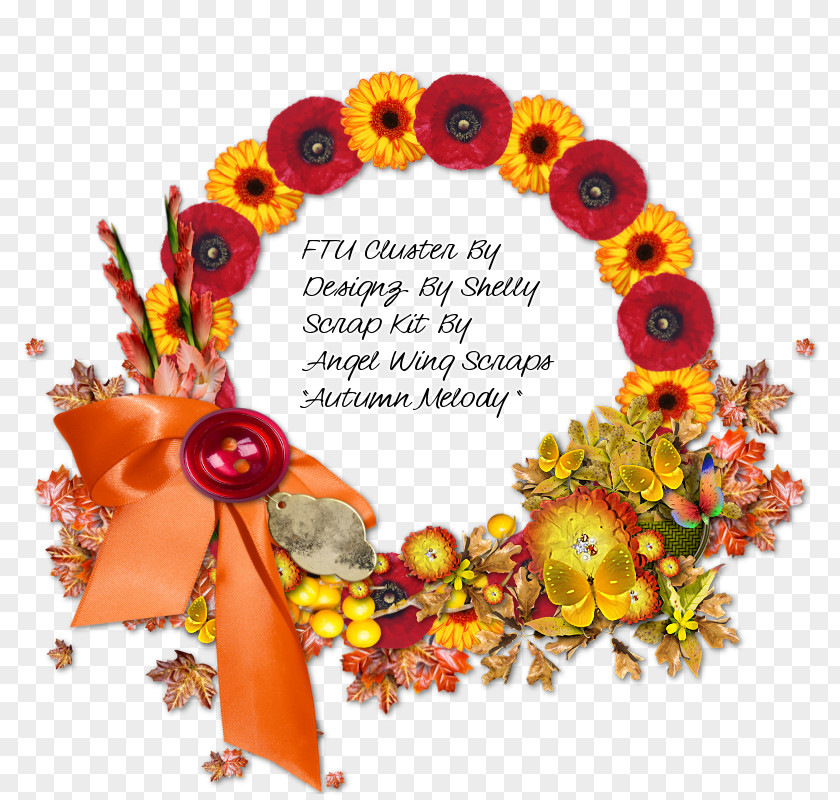 Mid-autumn Design Element Floral Wreath Art Cut Flowers PNG
