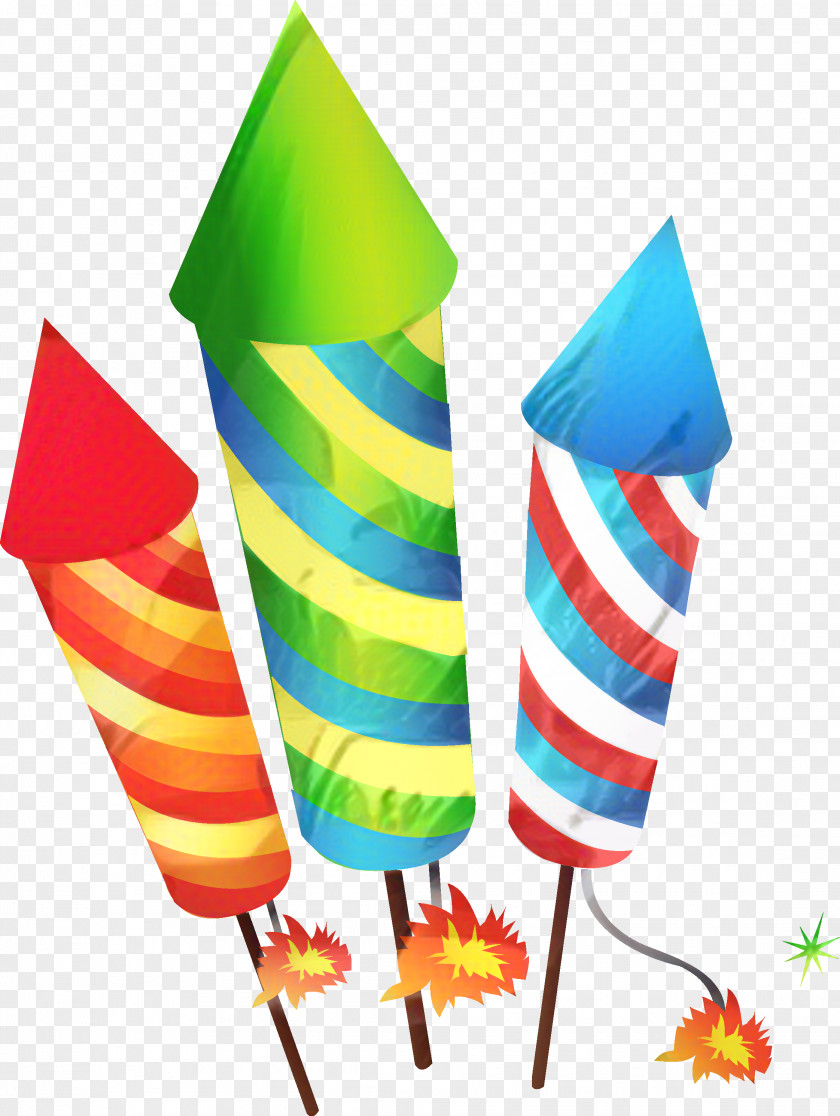 Cone Flag Cartoon Birthday Cake PNG