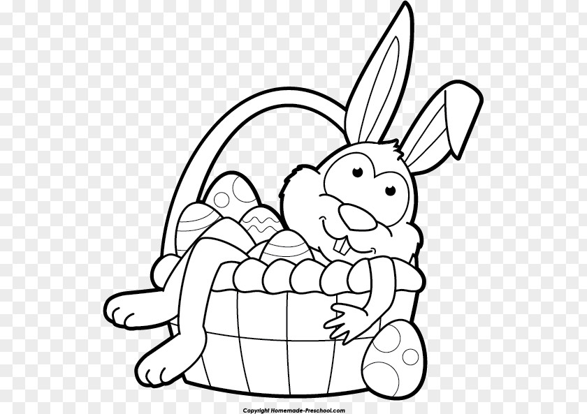 Easter Bunny Basket Clip Art PNG