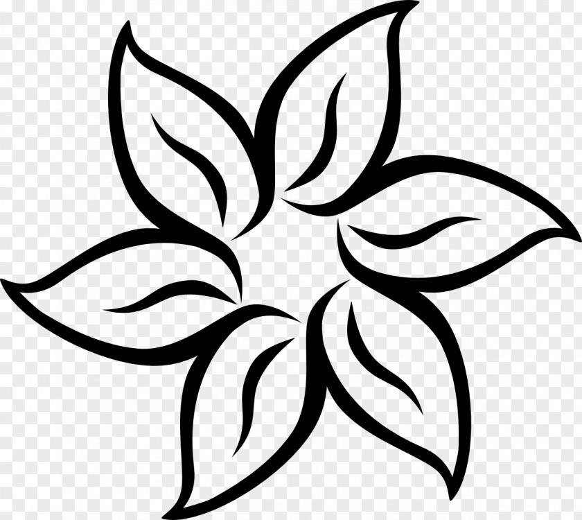 Football Flowers Cliparts Flower Black And White Clip Art PNG