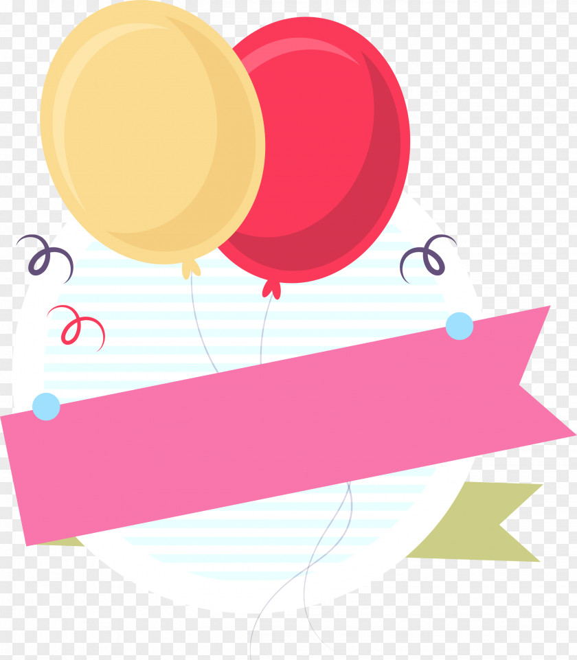 Gift Balloon Design Vector Graphics PNG