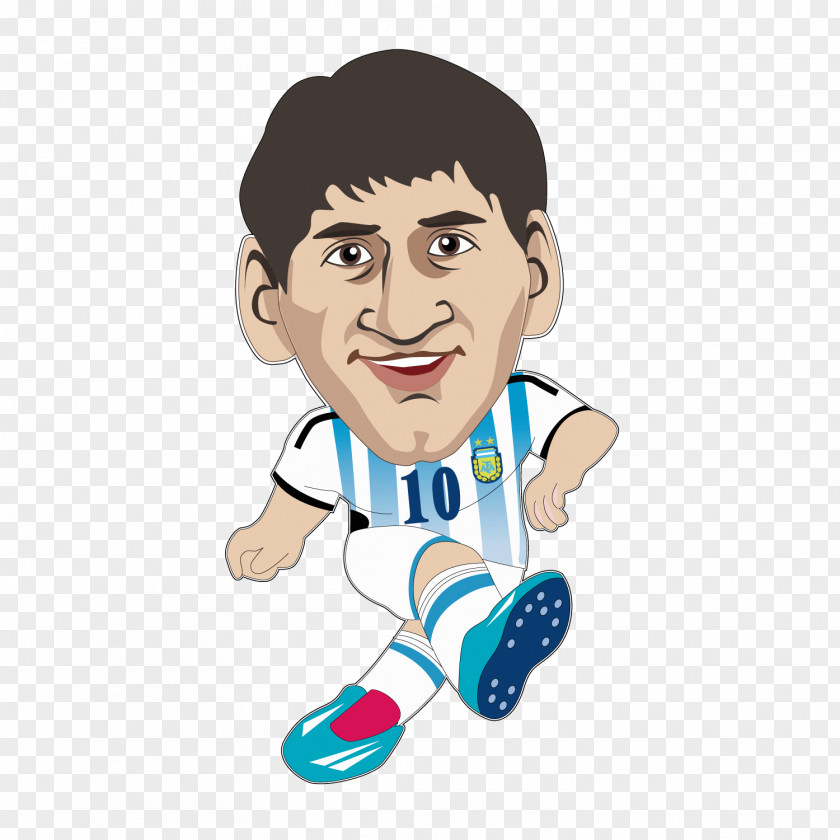Vector Cartoon Image Of Messi Lionel 2014 FIFA World Cup FC Barcelona Argentina National Football Team PNG
