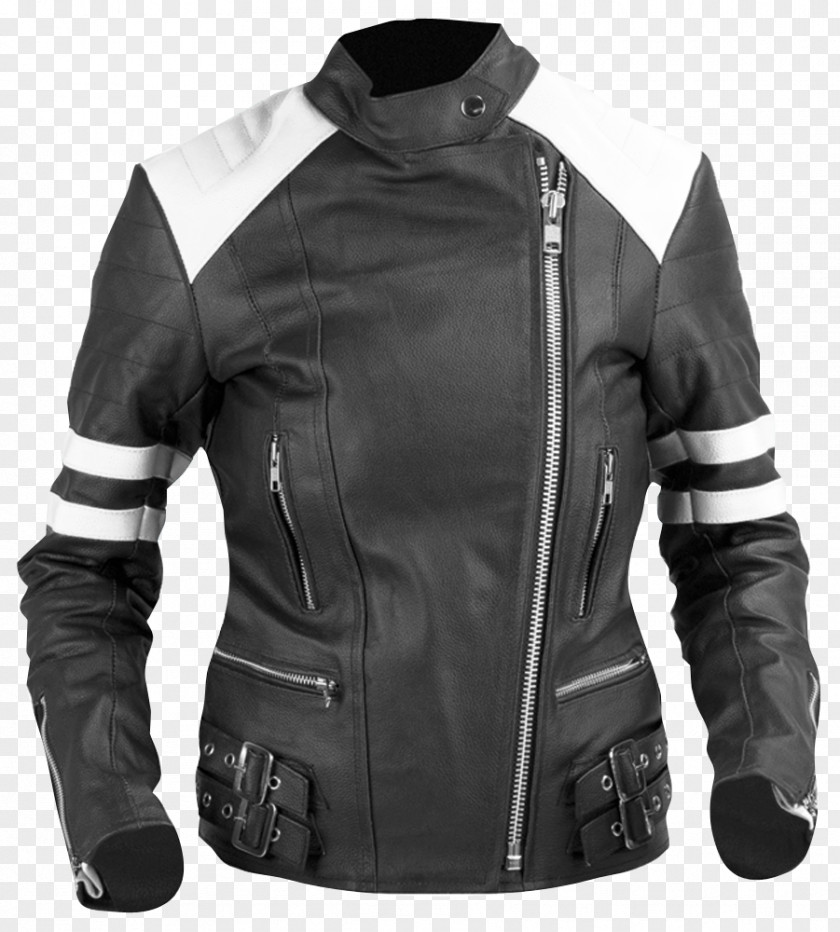 Black Jacket Leather Sleeve Pocket PNG