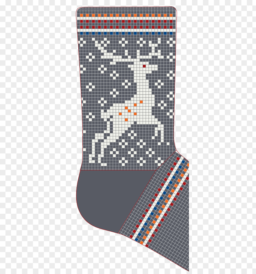 Christmas Stocking Pattern Knitting Fair Isle Stitch Stockings Sock PNG