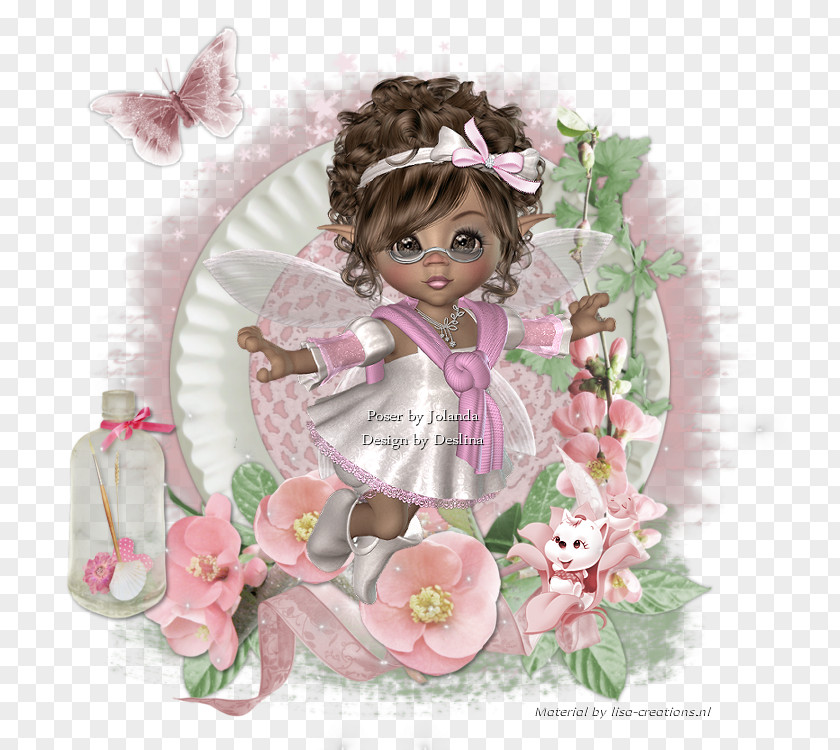Mount Bosavi Floral Design Pink M Doll PNG
