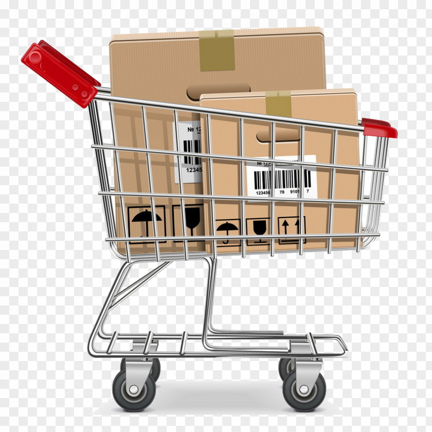 Shopping Cart Supermarket Box Stock Photography PNG