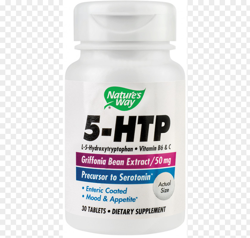 Tablet 5-Hydroxytryptophan Griffonia Simplicifolia Serotonin Dietary Supplement Vitamin B-6 PNG