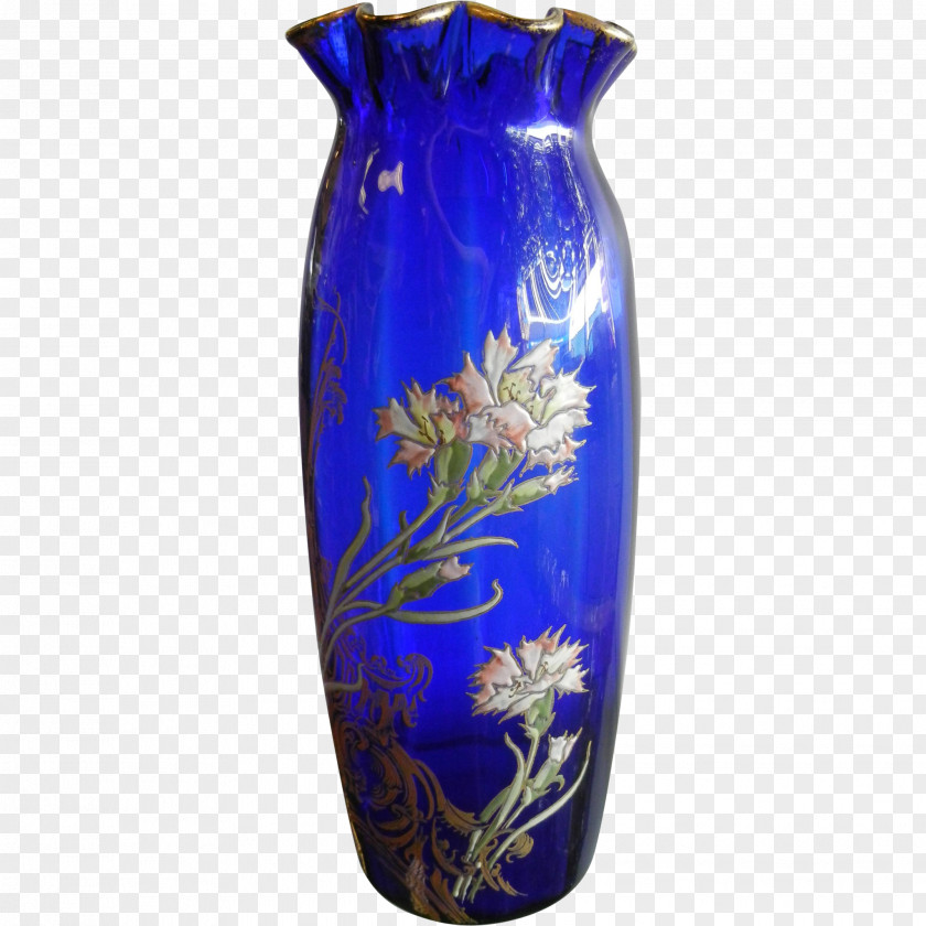 Vase Cobalt Blue Glass Paint PNG