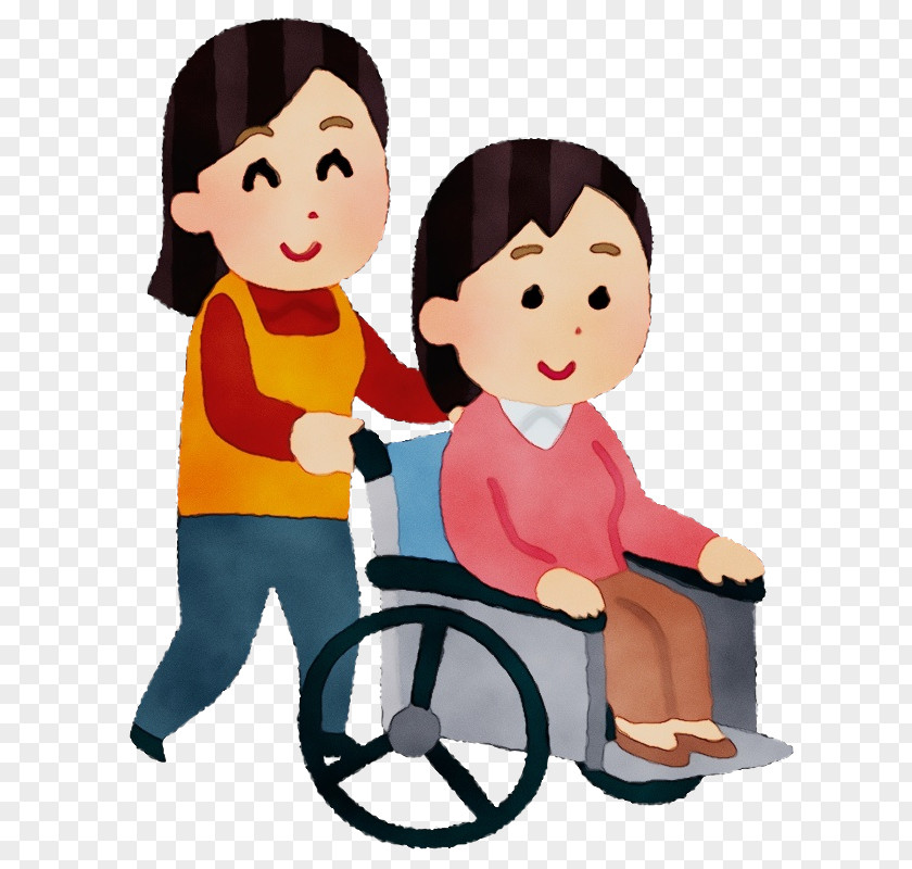 Wheelchair Cartoon Vehicle Sharing Child PNG