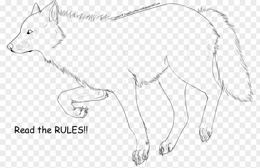 Dog Line Art DeviantArt Sketch PNG