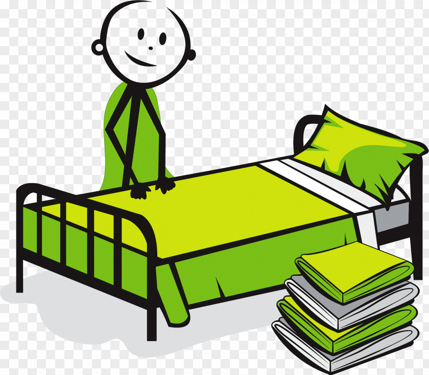 Green Cartoon Furniture Room PNG