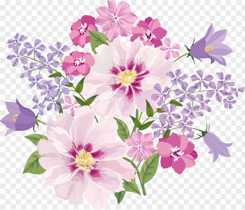 Pretty Spray Flower Bouquet Floral Design Clip Art PNG