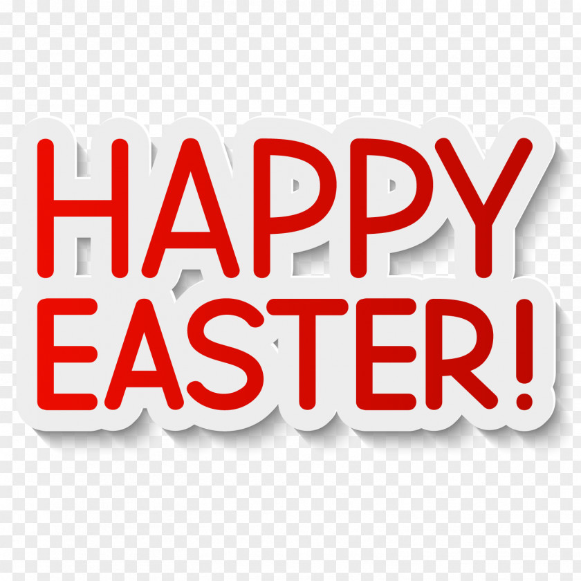 Red Easter Art Word Vector Bunny Egg PNG