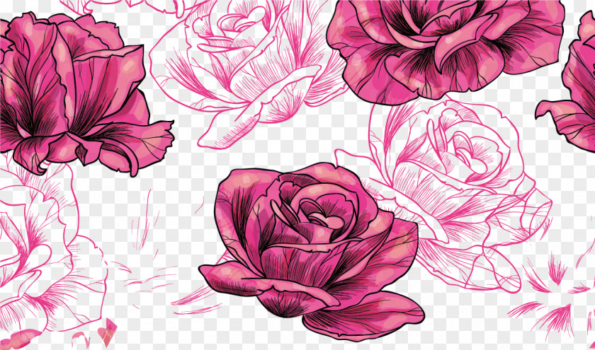 Rose Pattern Flower PNG