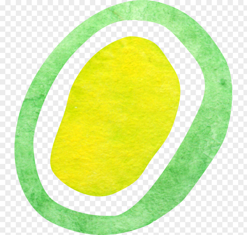Colored Melon Green Leaf Oval Font PNG