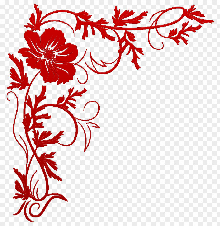 Embroidery Floral Design Ping Plant Stem Clip Art PNG
