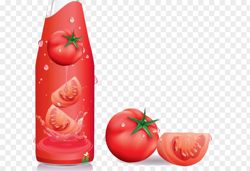Red Tomato Juice Packaging And Labeling PNG