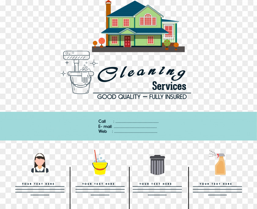 Home Cleaning Service Cleanliness Flyer Icon PNG
