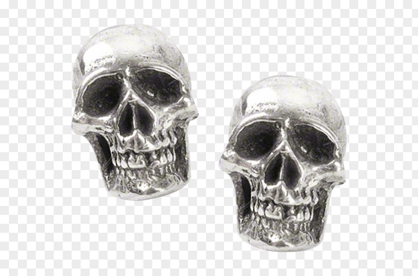 Jewellery Earring Skull Silver Charms & Pendants PNG