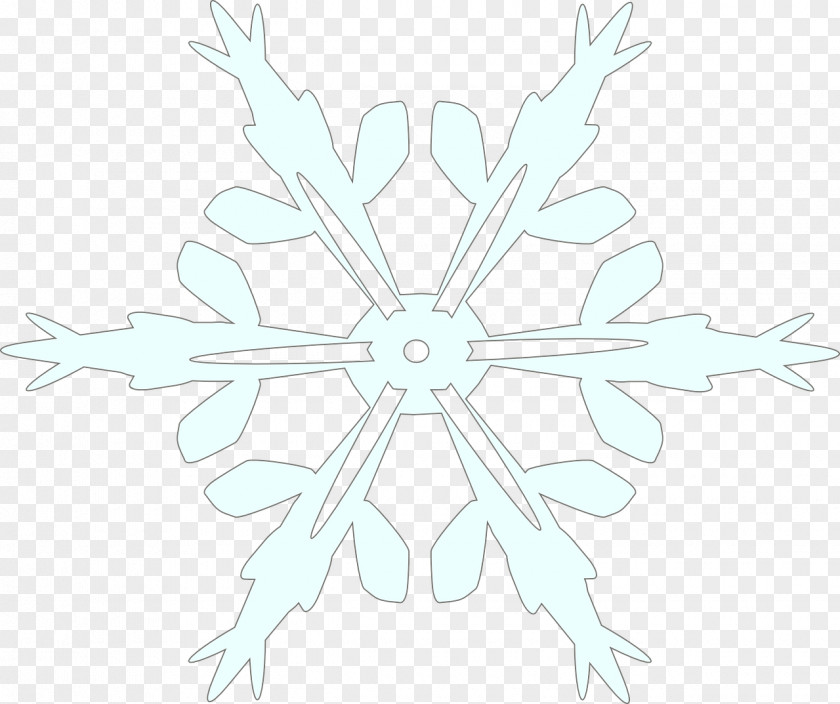 Snowflakes Line Art Symmetry Pattern PNG