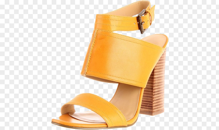 Yellow Strap Sandal Shoe PNG