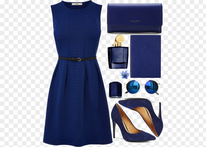 Blue Dress And High Heels Little Black High-heeled Footwear Shoe PNG