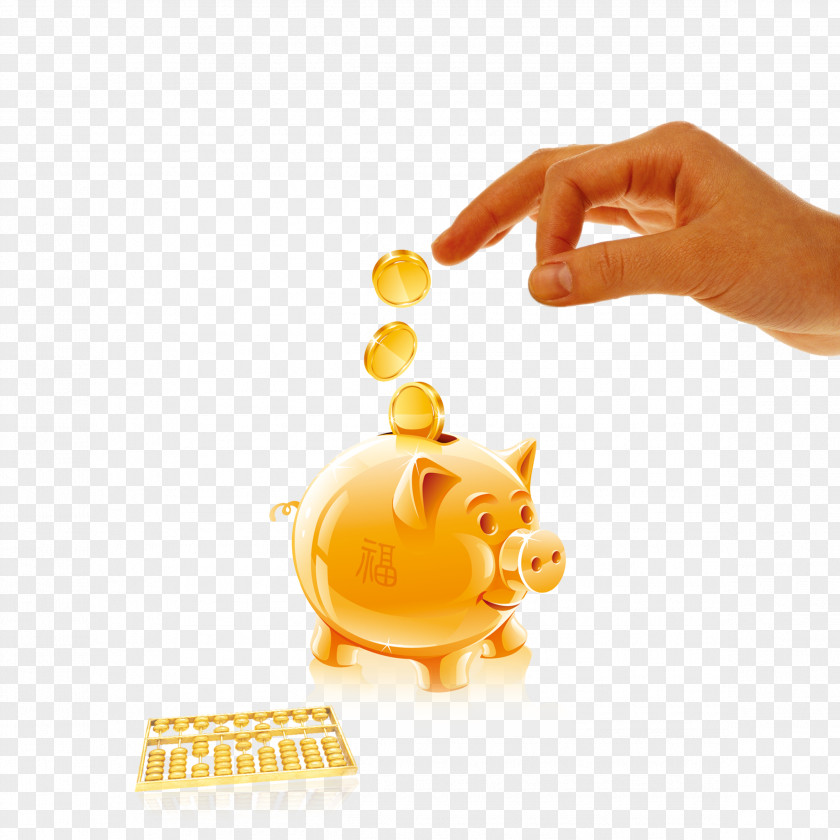 Golden Finger Bank Propaganda Money Piggy PNG