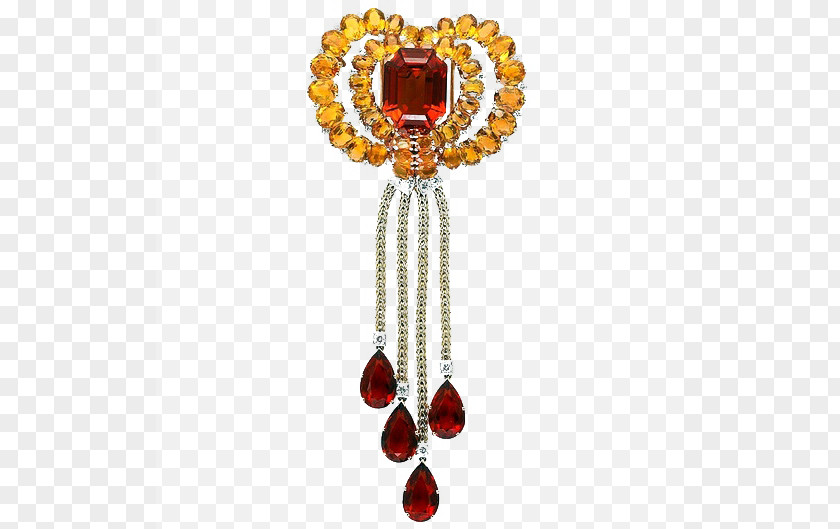 Ruby Love Pendant Jewellery Gemstone Diamond Brooch PNG