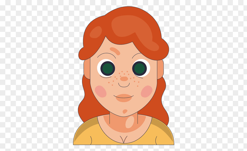Ginger Red Hair Freckle Clip Art PNG