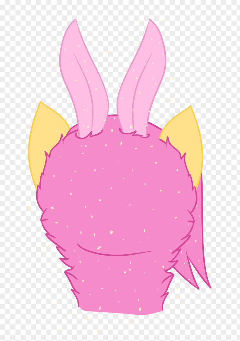 Back Of Head Rabbit Easter Bunny Clip Art Illustration Pink M PNG