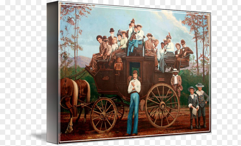 Mural Stagecoach Work Of Art Poster PNG