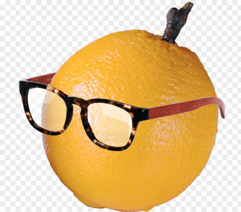 Orange Glasses Near-sightedness Visual Acuity Eye Goggles PNG