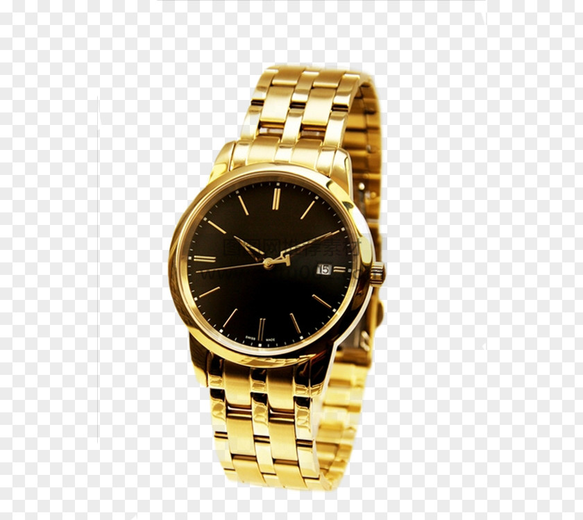 Quartz Watch Gold Clock Ebel PNG