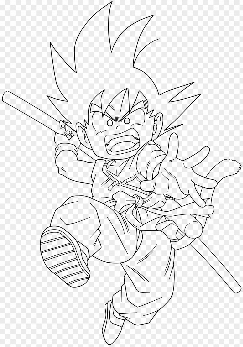 Goku Line Art Drawing DeviantArt PNG