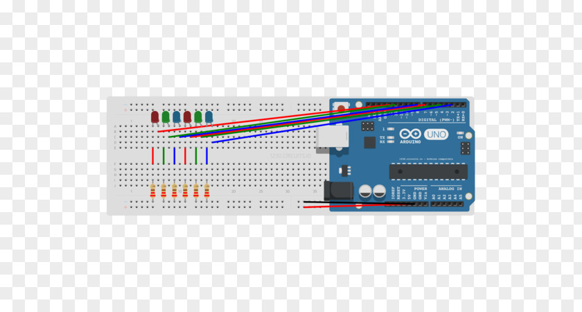 Led Circuit Microcontroller Electronics Arduino Light-emitting Diode Electronic PNG