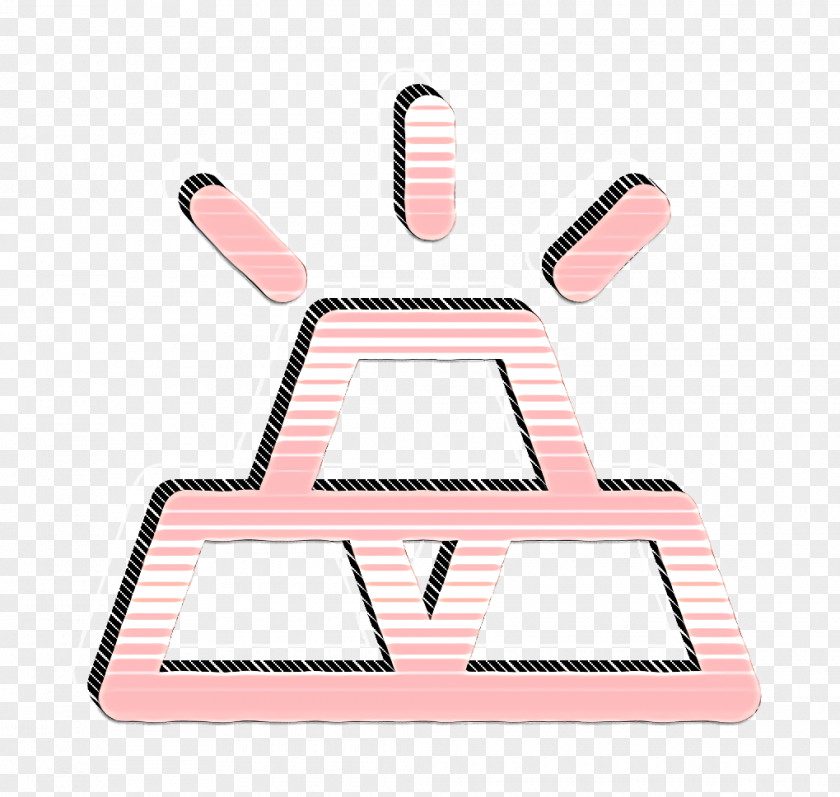 Pink M Gold Icon PNG