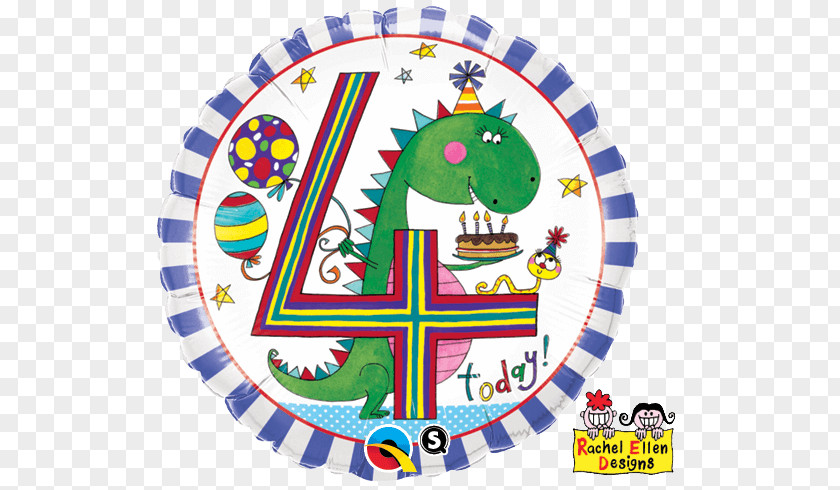 Baby Countdown 9 Days Balloon Age 4/4th Birthday Happy Dinosaur Foil Banner Party PNG