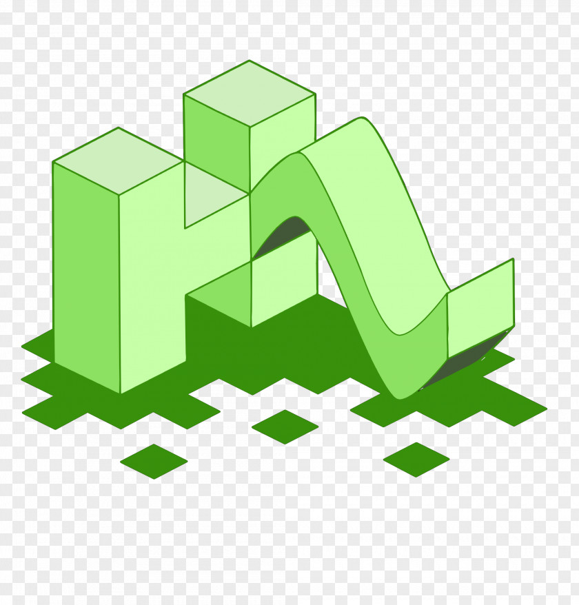 Green Diagram Grass Logo House PNG