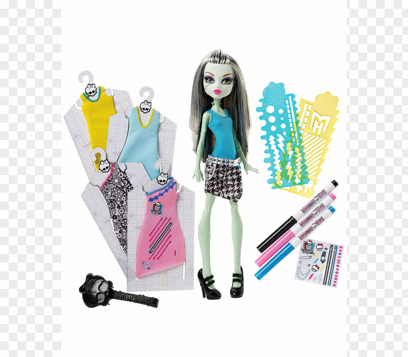 Hay Frankie Stein Monster High Doll Fashion Designer PNG