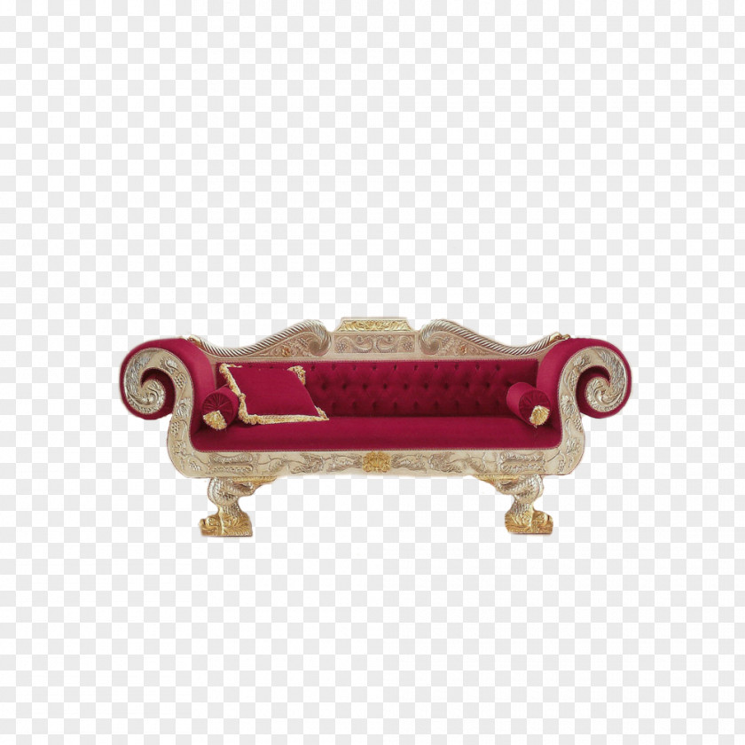 Red Sofa Couch Furniture Daybed PNG