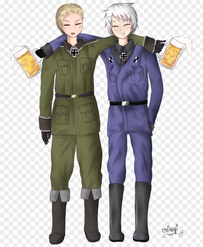 Brother Sister Military Uniform Costume Design Character PNG
