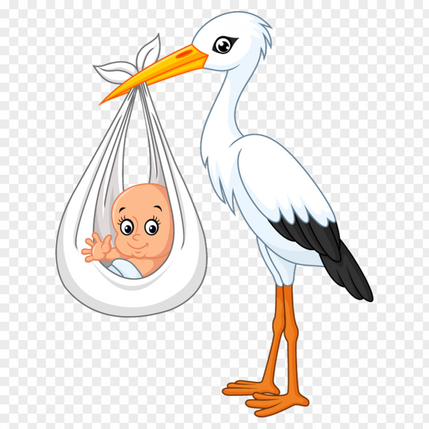 De Royalty-free Cartoon Stork PNG