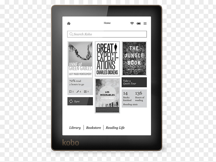 Kobo Touch Glo Aura HD E-Readers PNG