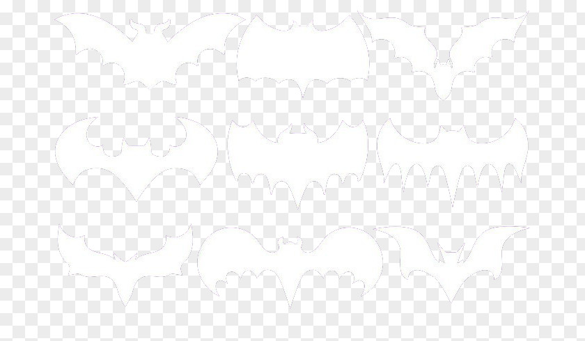 Silhouette Vector Set White Bat Pattern PNG