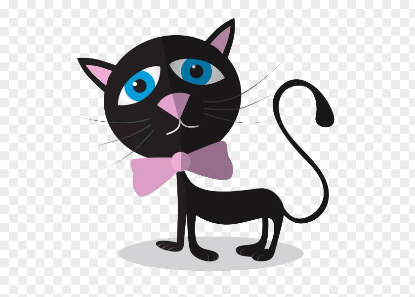 Bow Cat Nose Kitten Black Clip Art PNG
