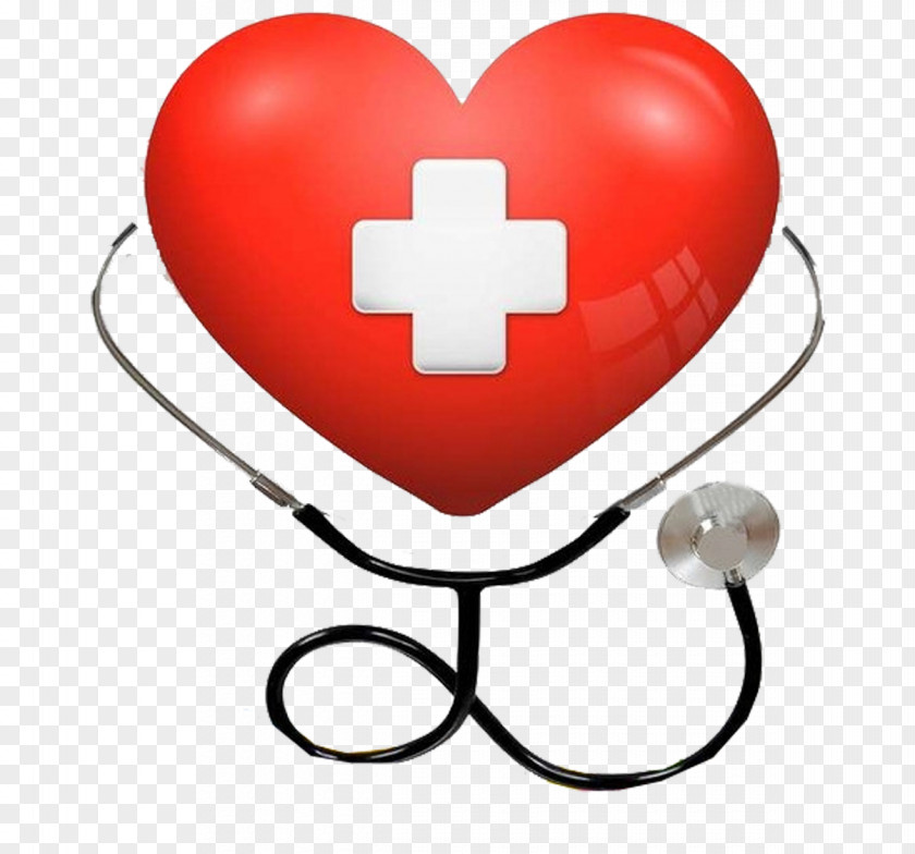 Heart-shaped Red Cross Stethoscope U675cu752bu5168u96c6 Drug Heart Health Care PNG