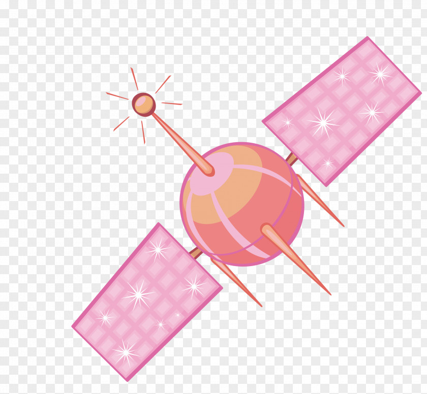 Vector Cartoon Hand-painted Science Fiction Spacecraft Icon PNG